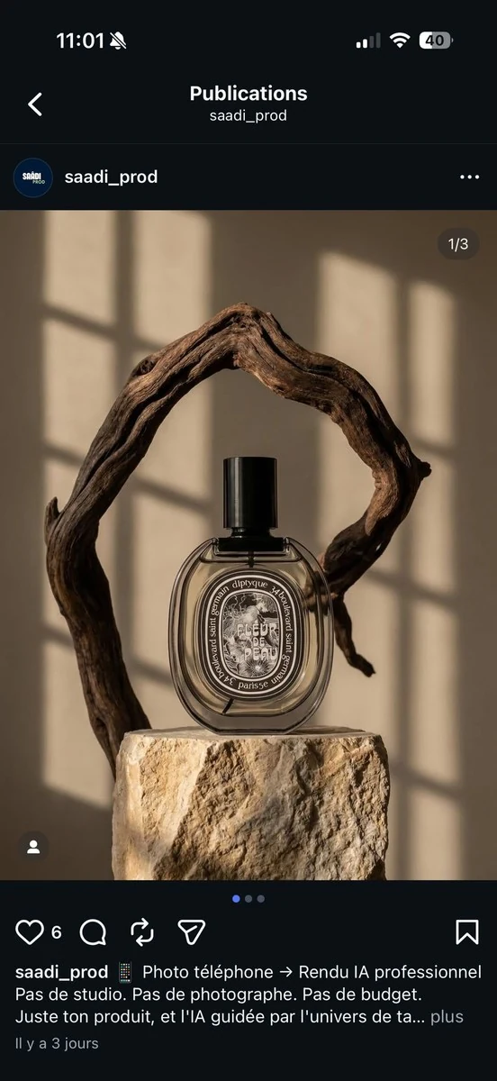 Visuel Instagram d'un parfum